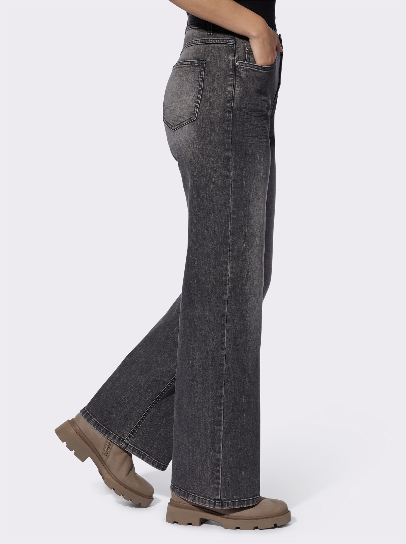 heine Jean avec jambes larges - graphite denim