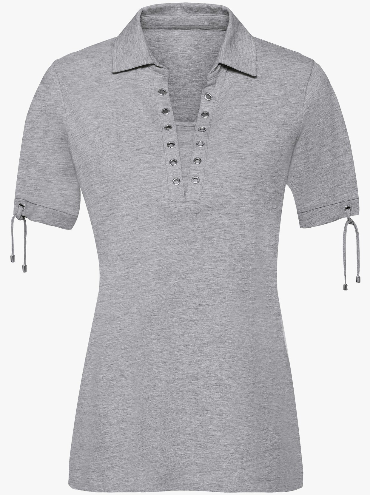 Tričko s krátkým rukávem - šedá-melír