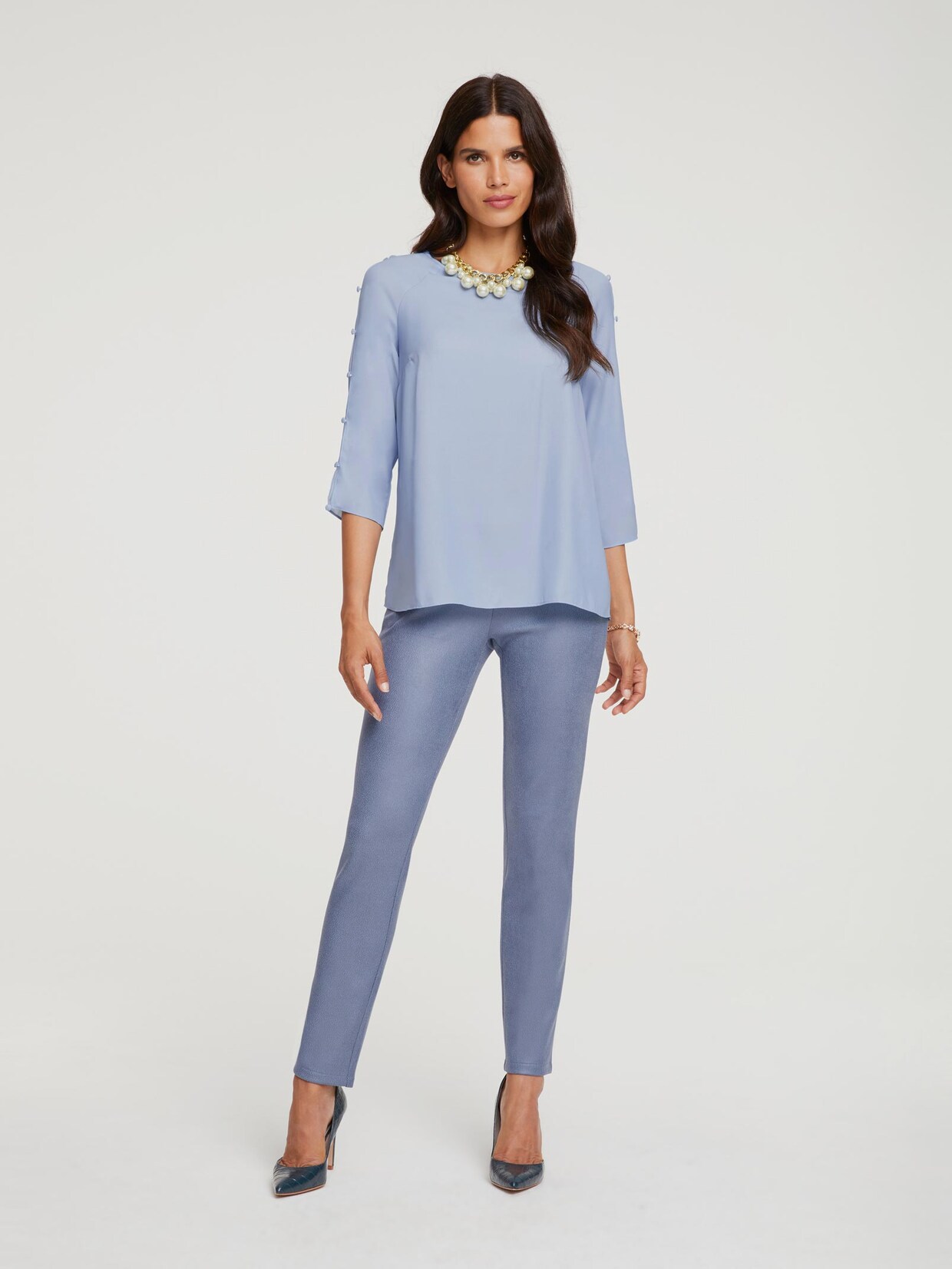 Ashley Brooke Bluse - hellblau