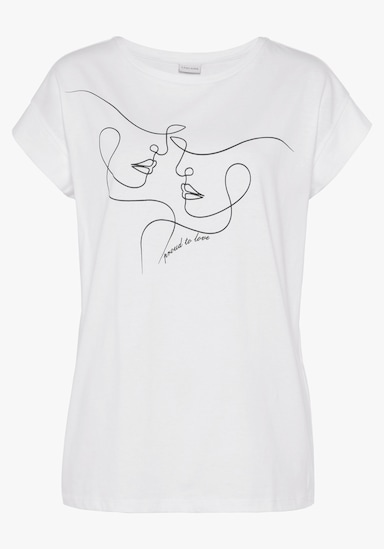 LASCANA Kurzarmshirt - weiß