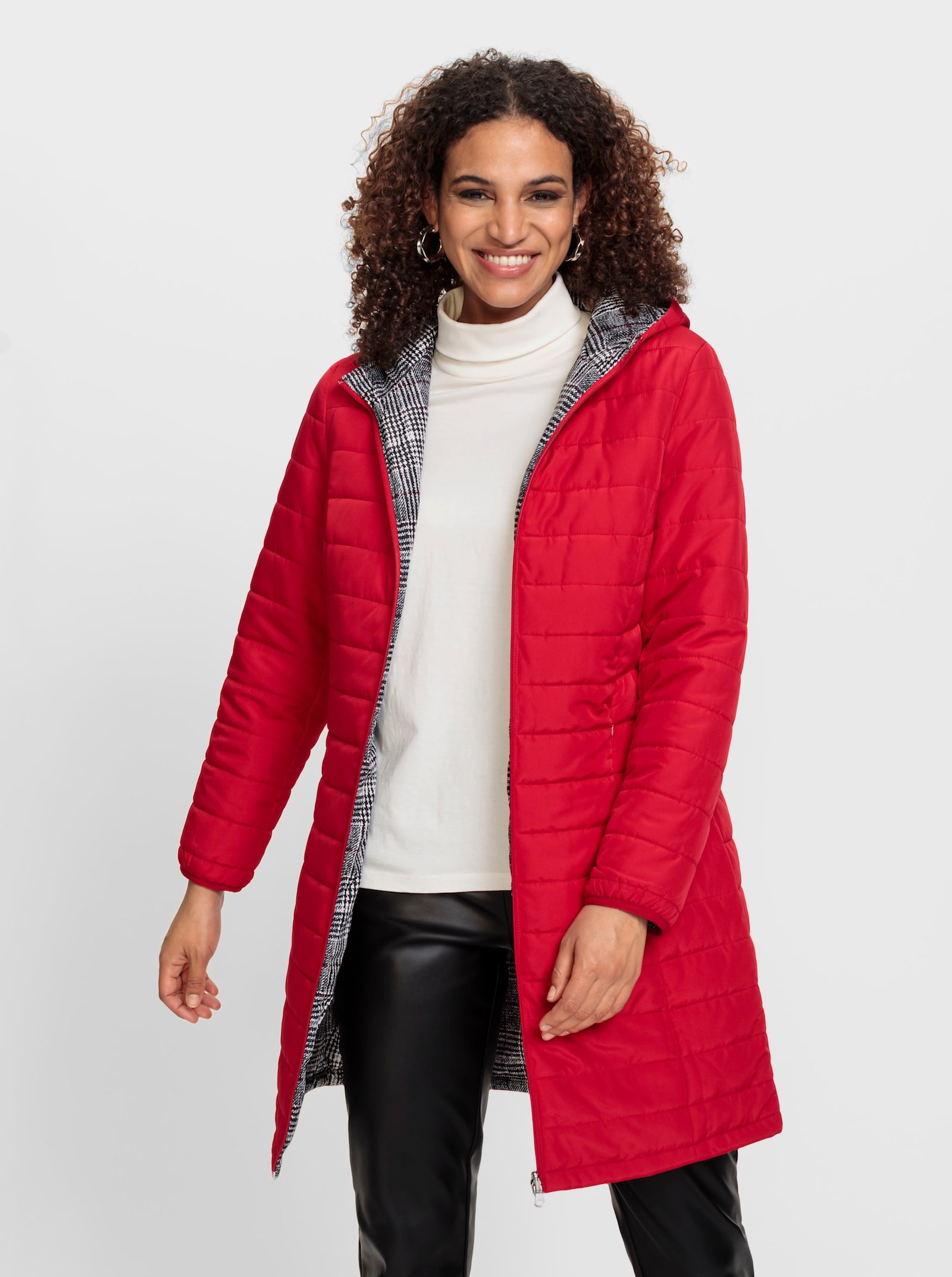 Manteau matelassé réversible - rouge
