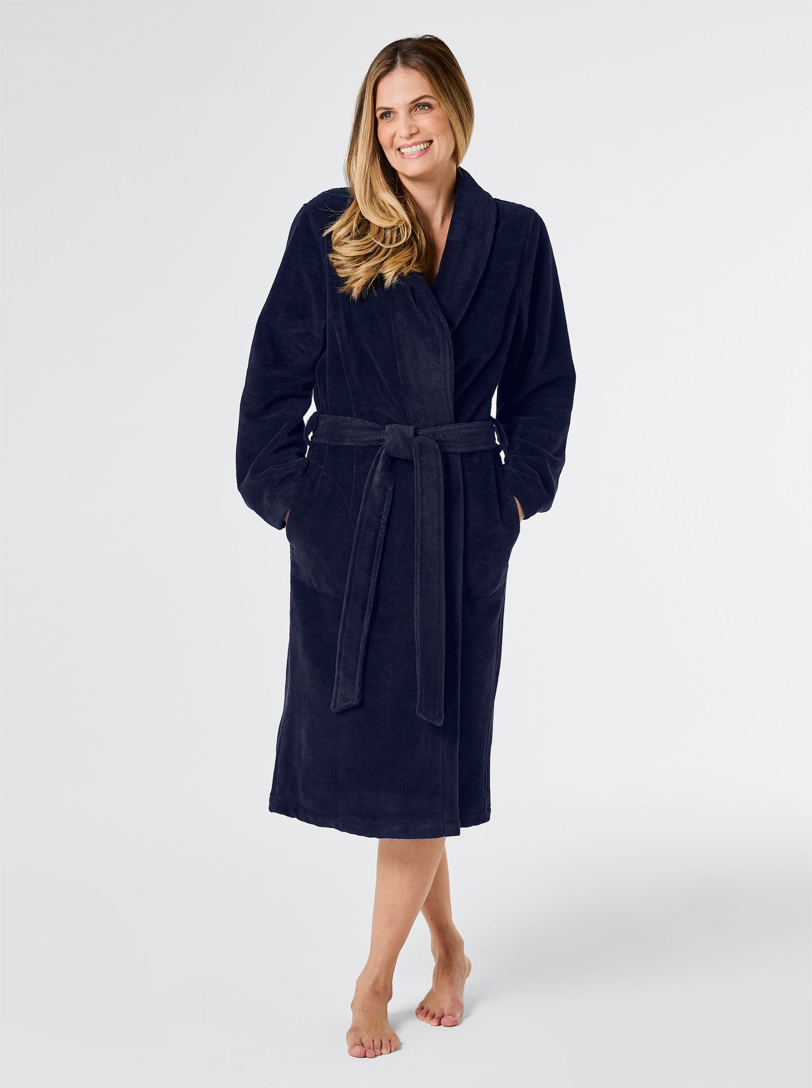 Cawö Damenbademantel - marine