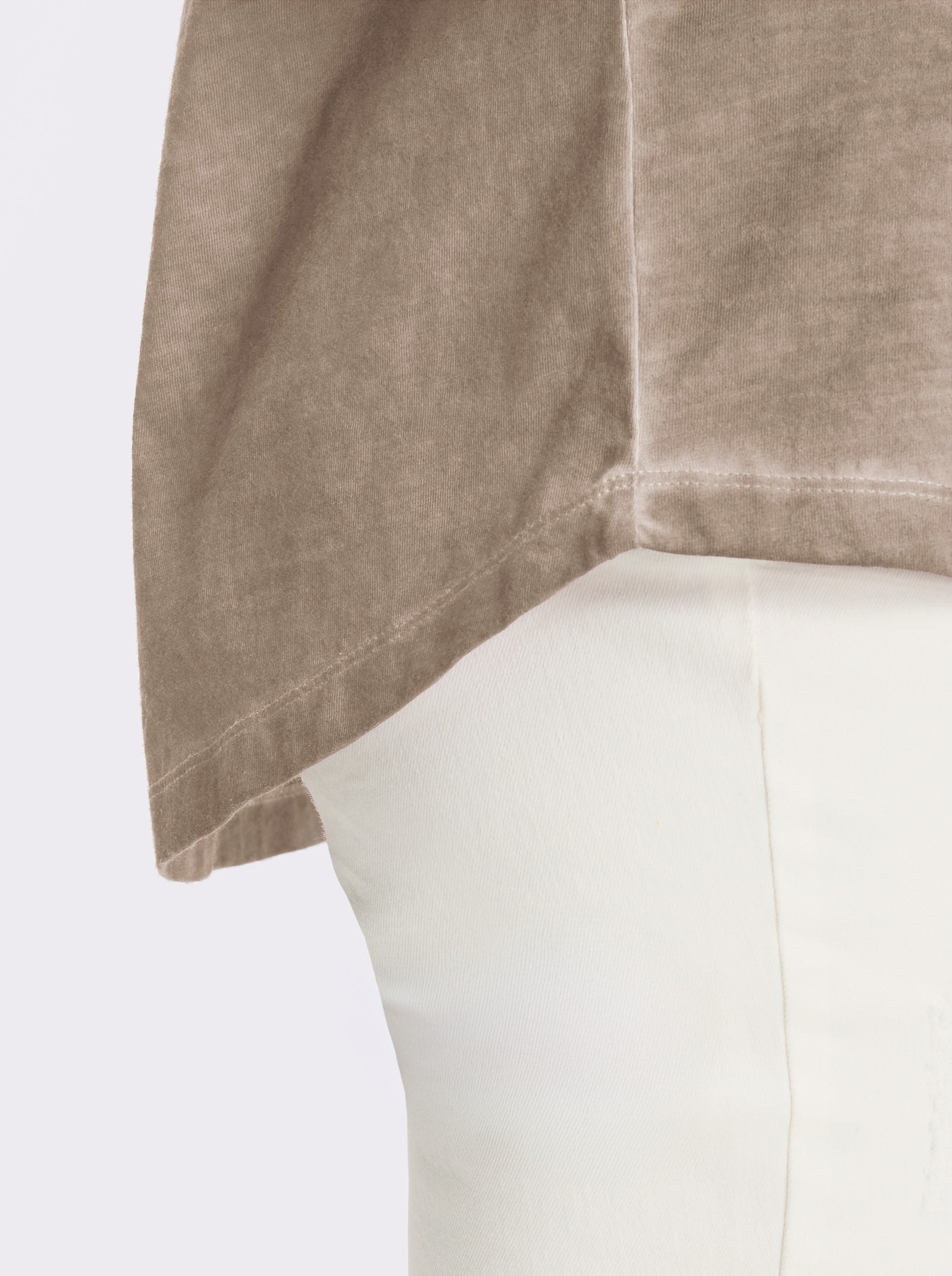 heine Print-Shirt mit Oil-dyed-Waschung - beige