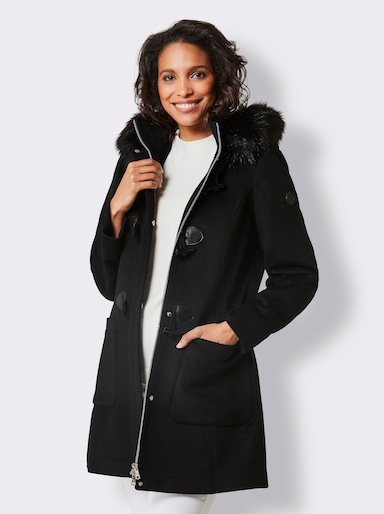 Manisa Woll-Mix-Jacke - schwarz