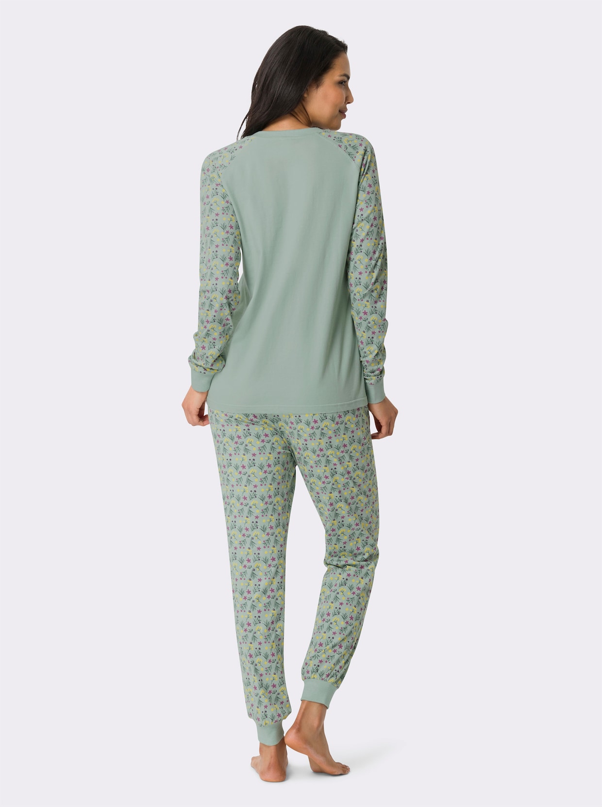 Pyjama - kalkmint bedrukt
