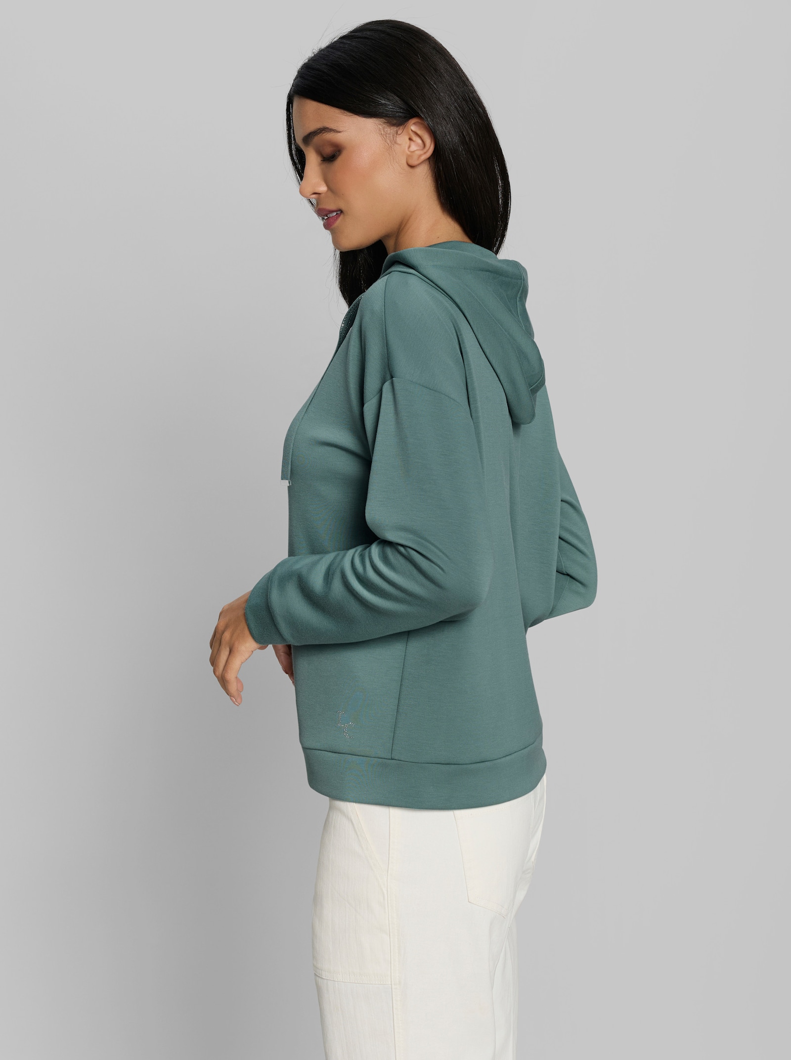 heine Sweatjacke mit Modal - jade
