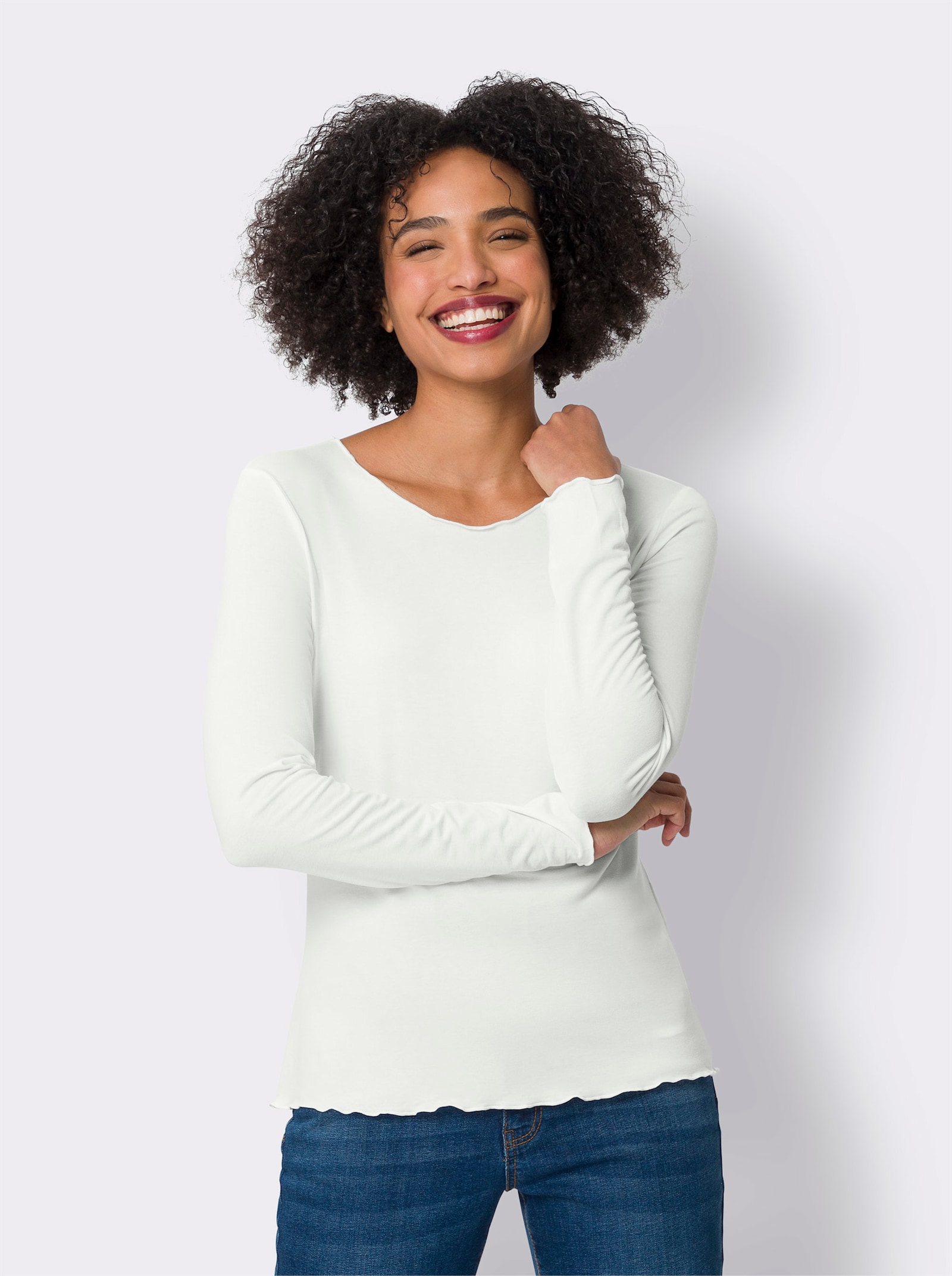 heine Shirt-Set in Viskose-Qualität - rot-ecru