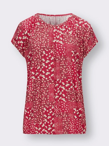 Kurzarmshirt - erdbeere-champagner-bedruckt
