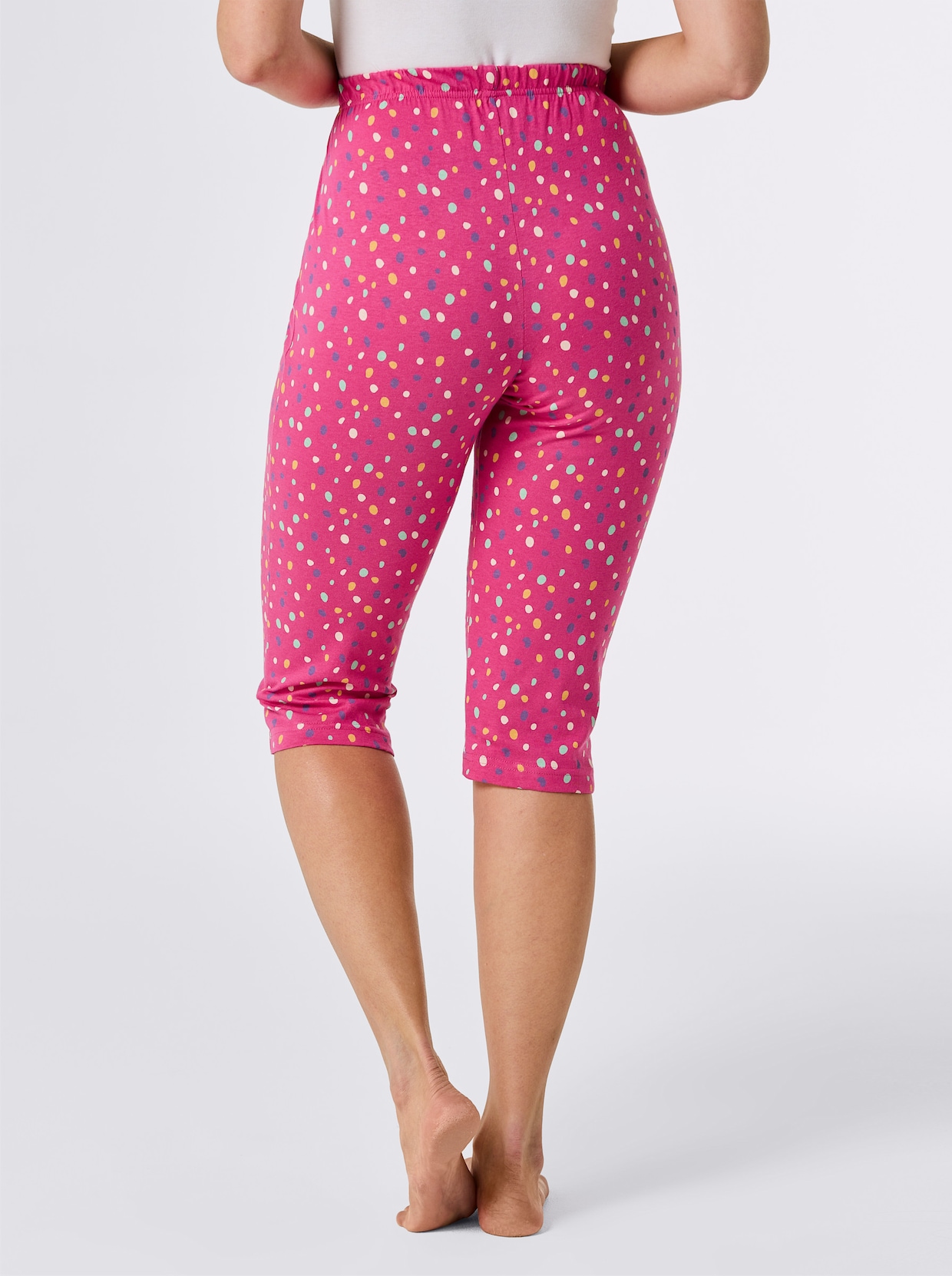 wäschepur Capri-legging - fuchsia geprint