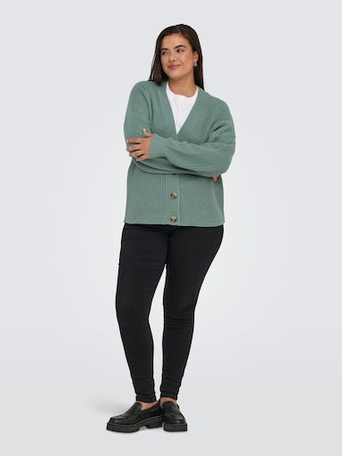 ONLY CARMAKOMA Strickjacke - chinois green