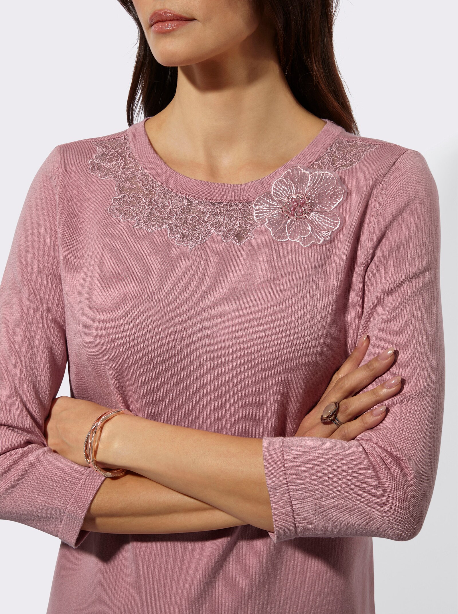 3/4 Arm-Pullover - hortensie