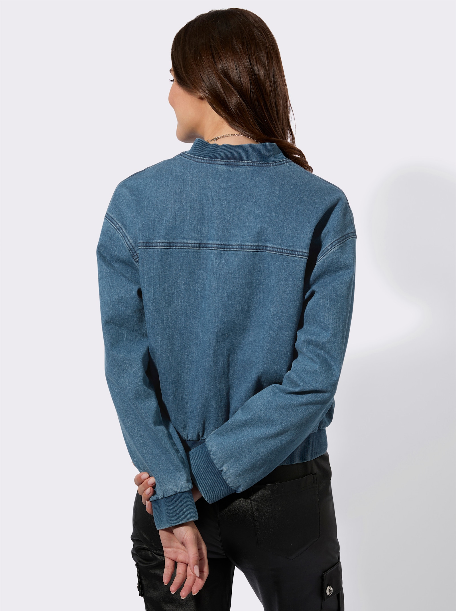 Blouson in Denim-Qualität - blue-bleached