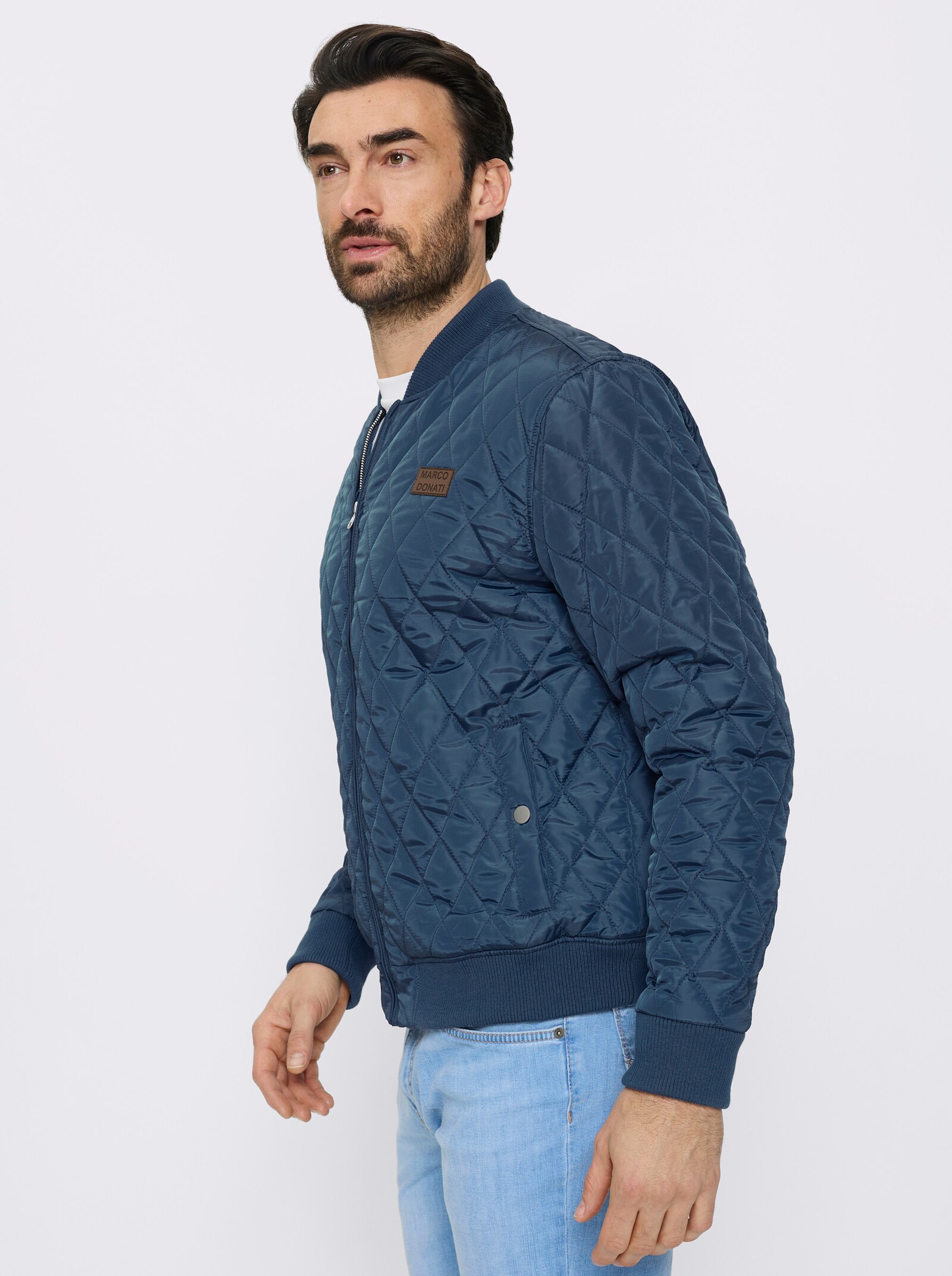 Marco Donati Steppjacke mit Rautensteppung - dunkelblau