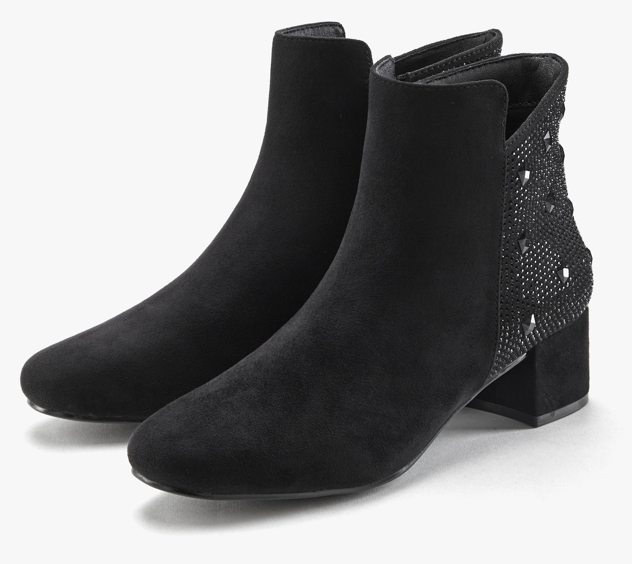 LASCANA Stiefelette - schwarz/glitzer