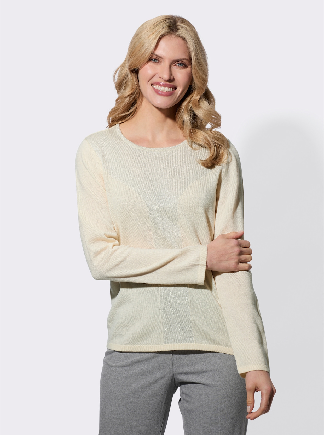 Pullover met lange mouwen - champagne