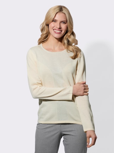 Langarm-Pullover - champagner