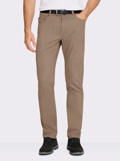 Brühl Hose mit Viskose- und Leinen-Anteil - braun-meliert