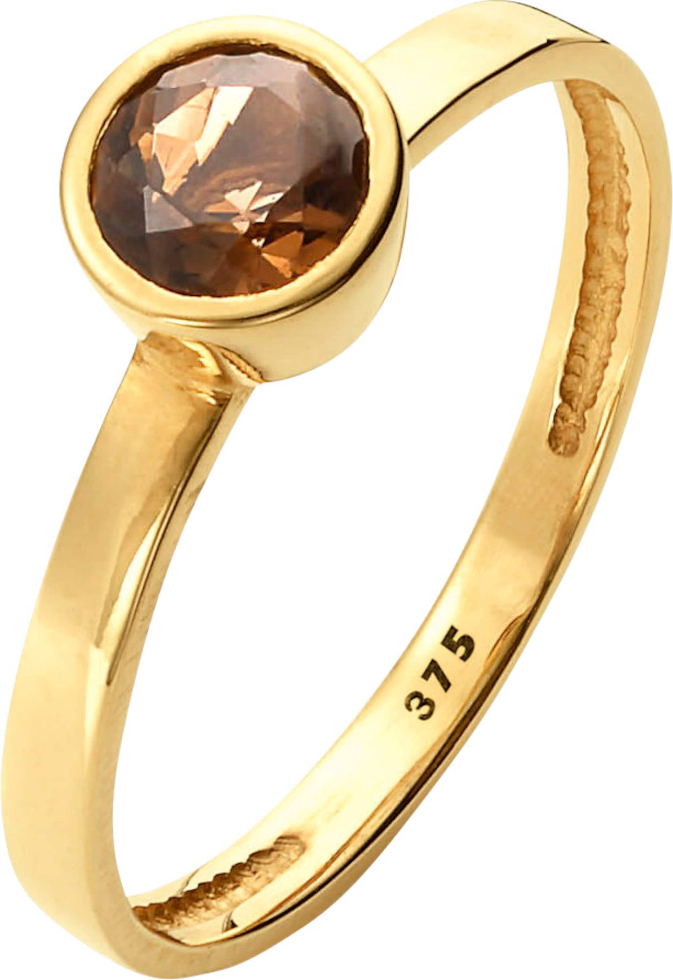 EIN AUS günstig Kaufen-Ring in Gelbgold 375 von heine. Ring in Gelbgold 375 von heine <![CDATA[Mit echtem Rauchquarz (Ø ca. 5 mm): Ring aus 375er Gelbgold.]]>. 
