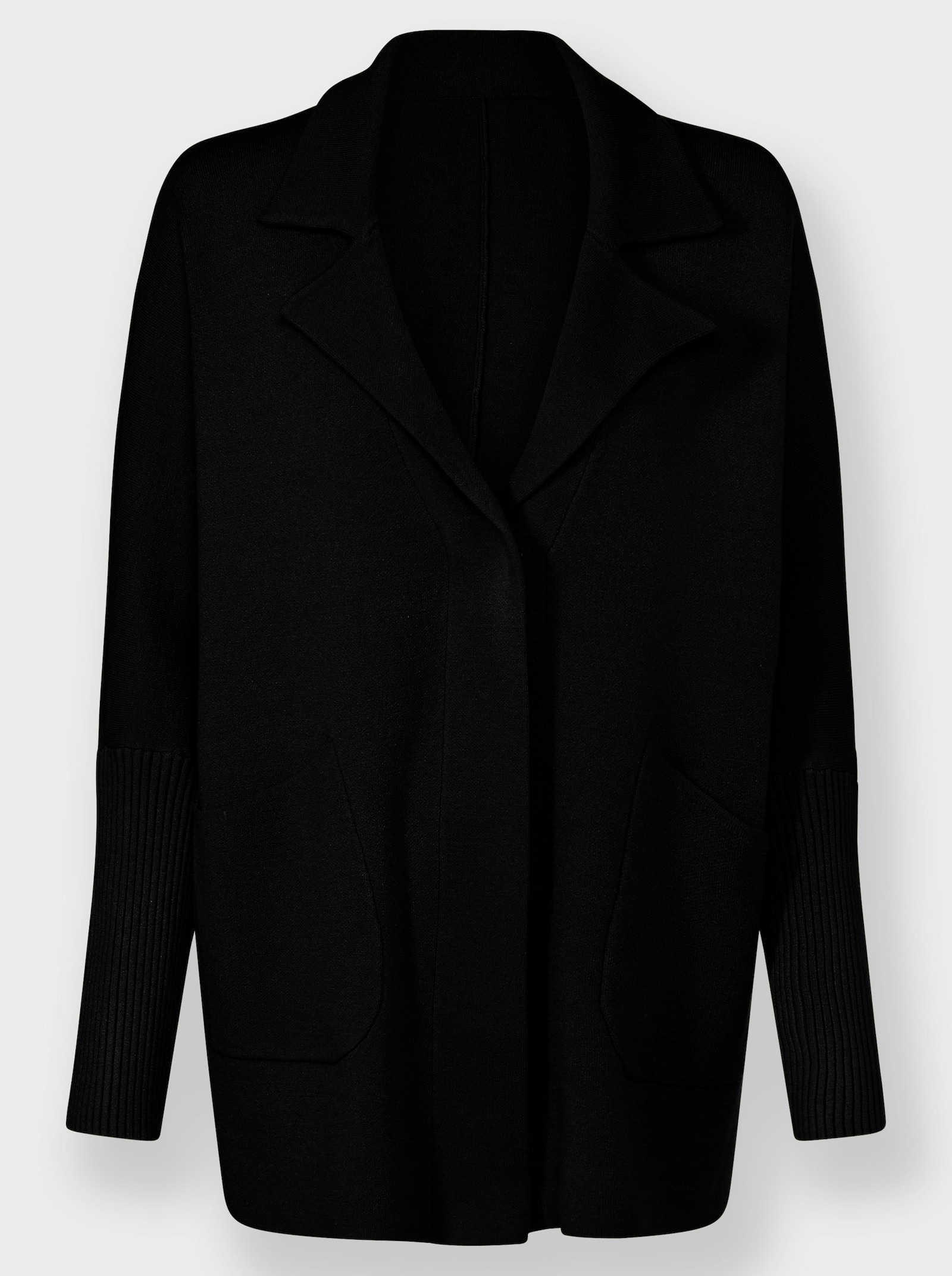 heine Vest met vleermuismouwen - zwart