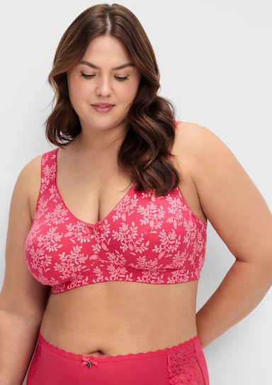 sheego Steunbeha zonder beugel in set van 2 - wit + orchidee