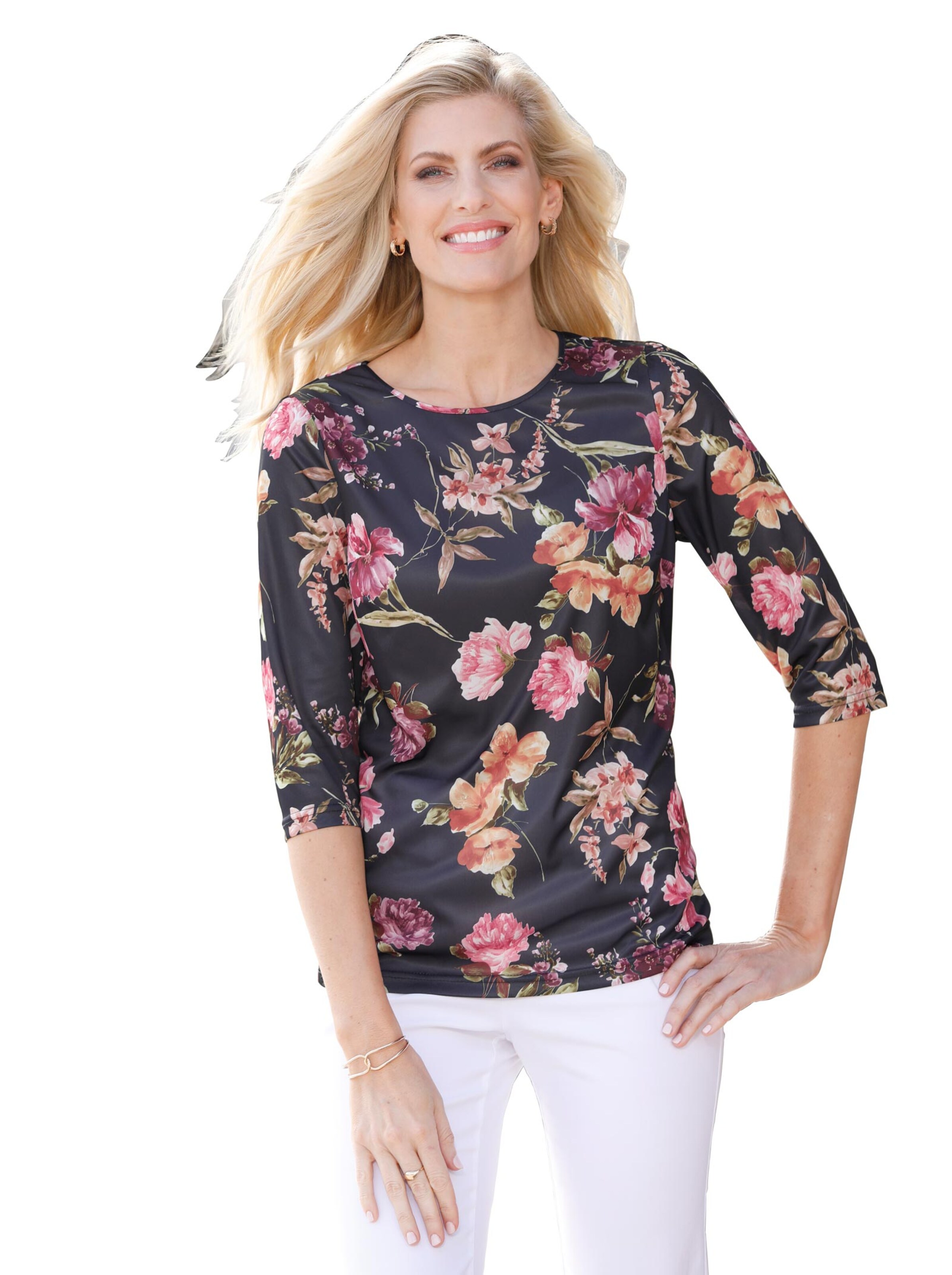 Shirt - nachtblau-bedruckt