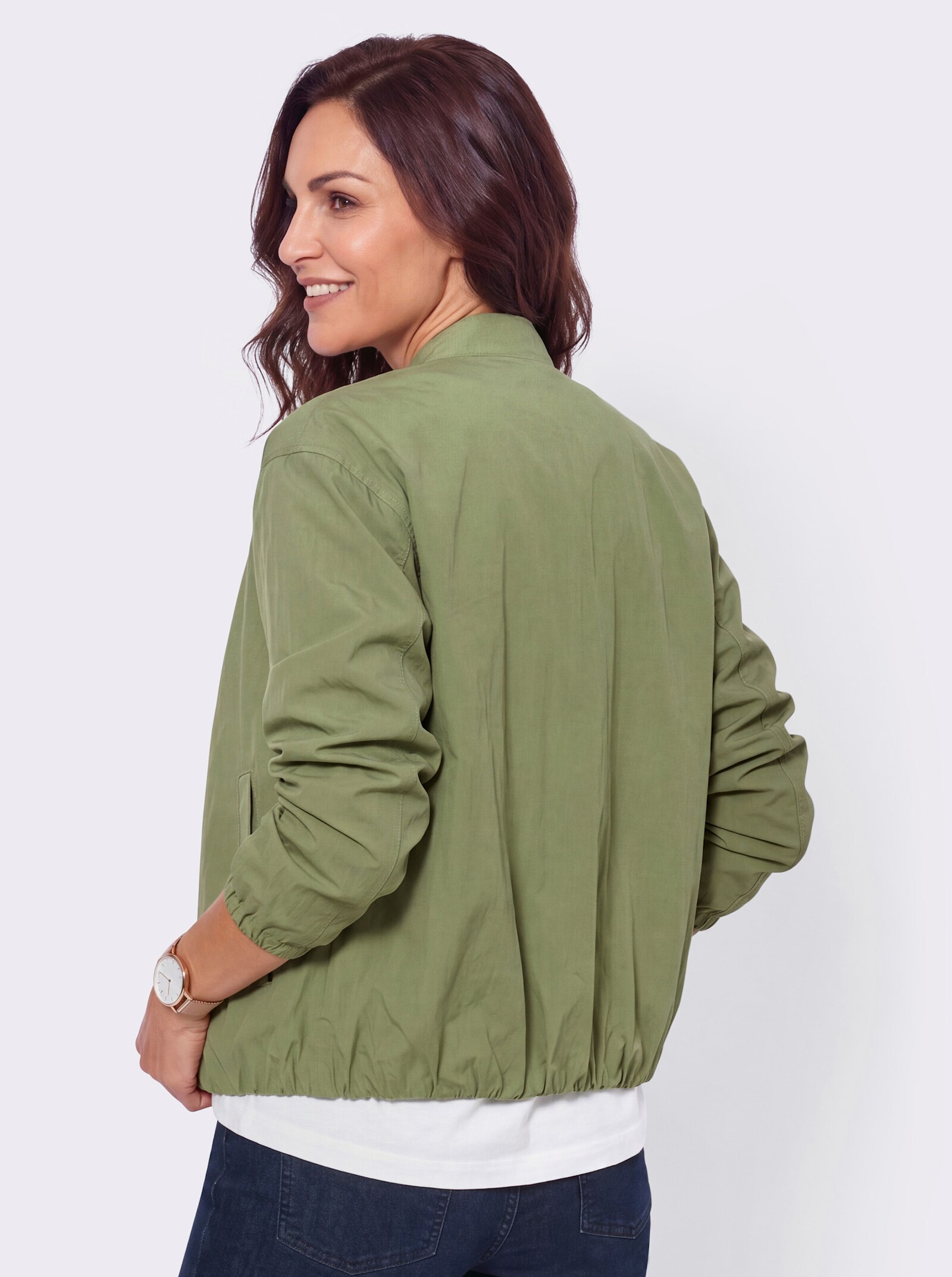 Jacke in Blousonform - schilf