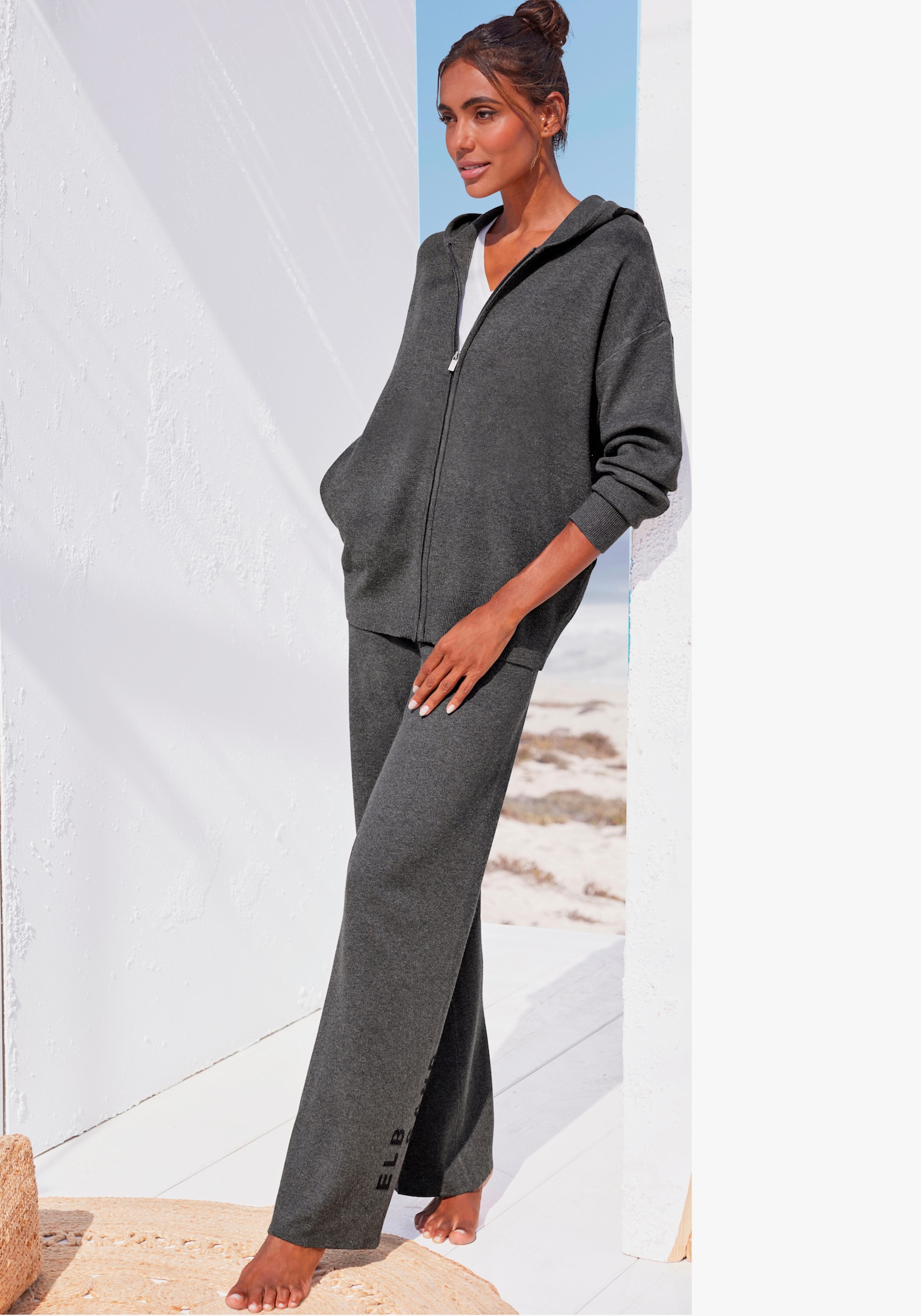 Elbsand Strickjacke - anthrazit