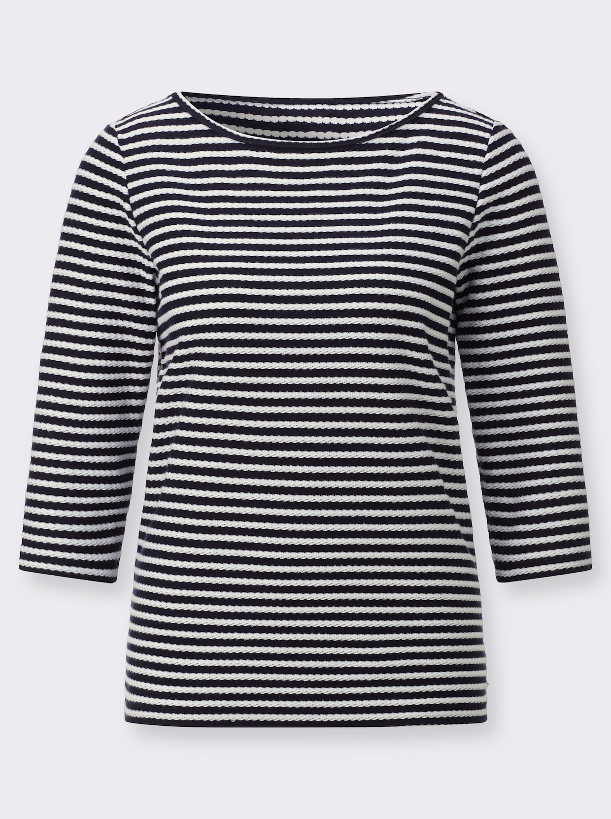 Ringelshirt - marine-weiß-geringelt