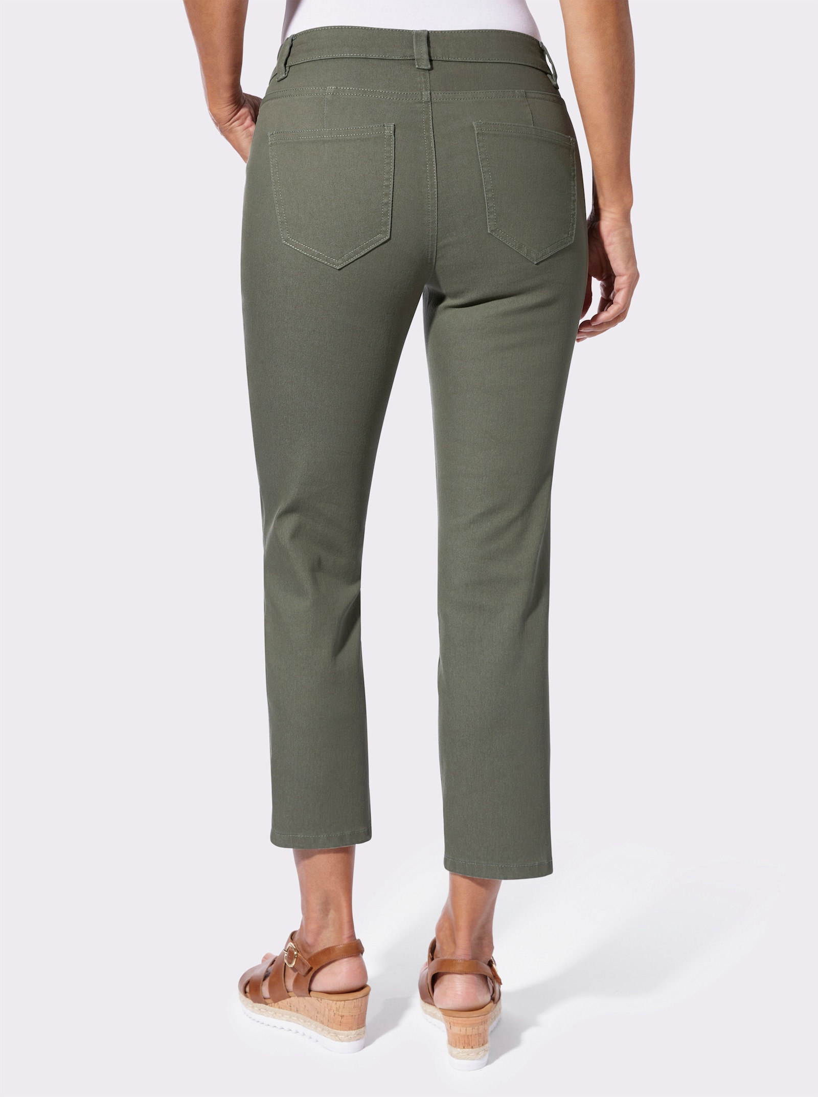 7/8-Jeans in Stretch-Qualität - khaki