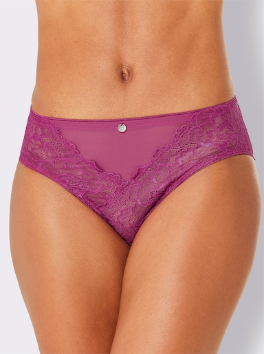 wäschepur Jazzpants mit Spitzeneinsatz - magenta