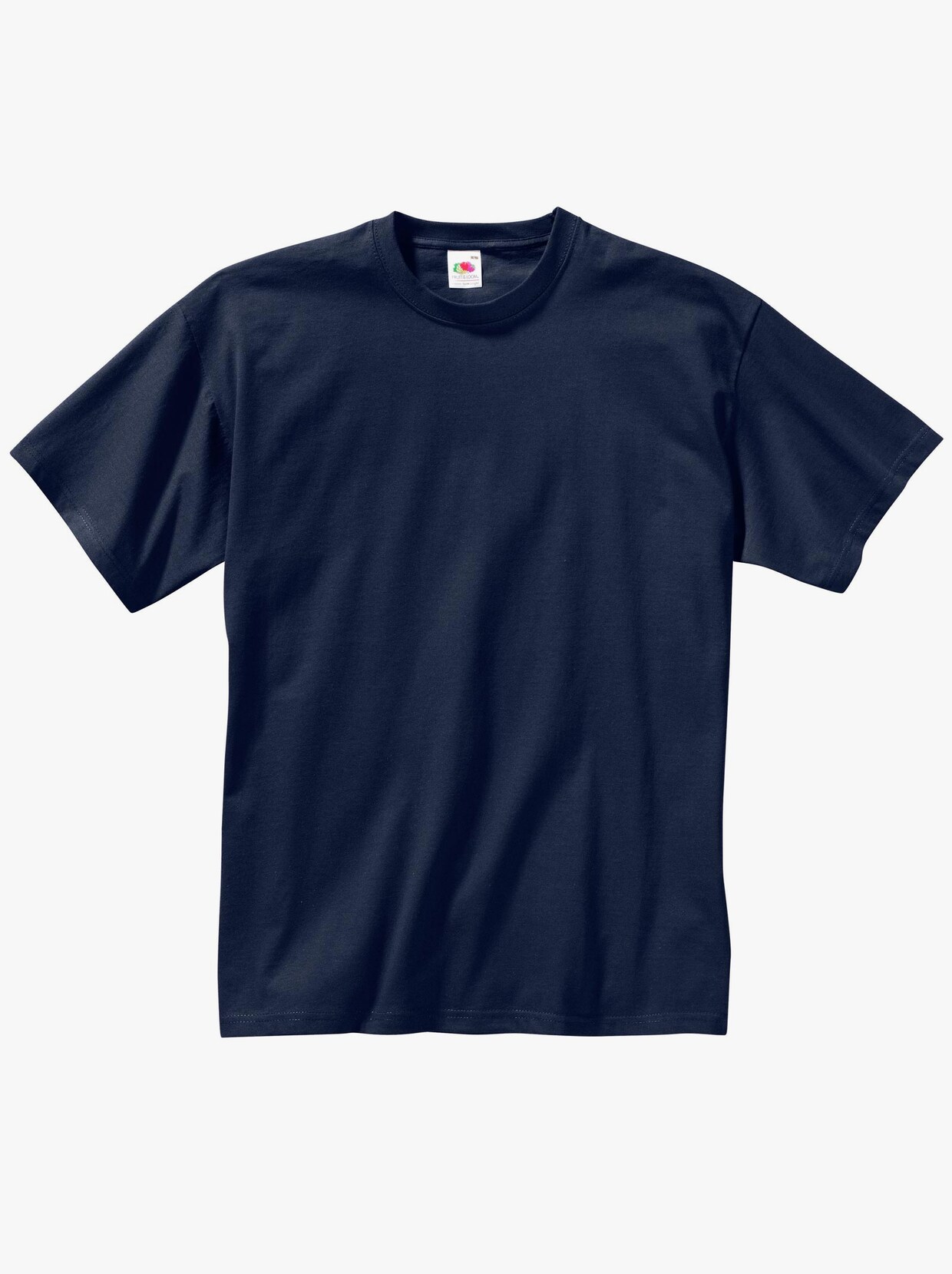 Fruit of the Loom Shirt - dunkelblau + weiss