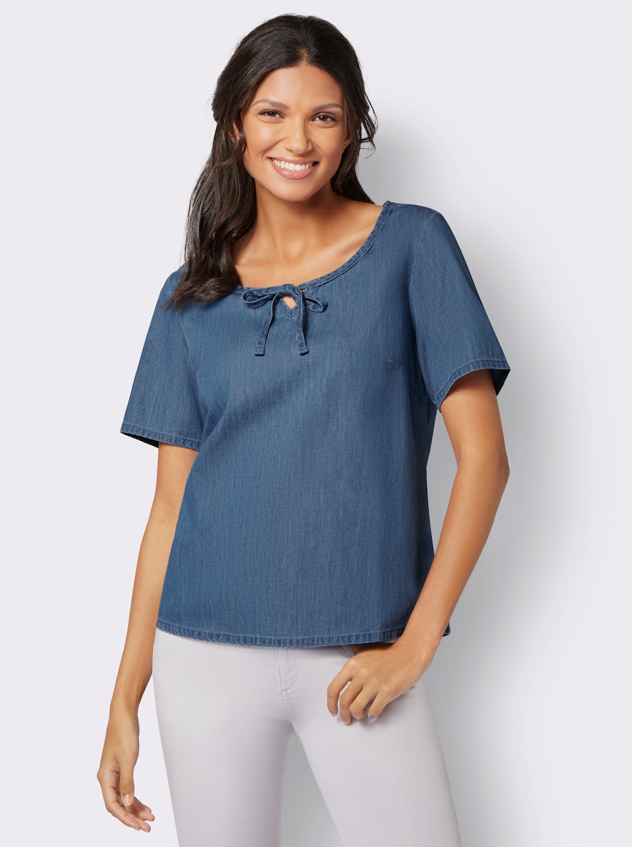 Comfortabele blouse - blue-bleached