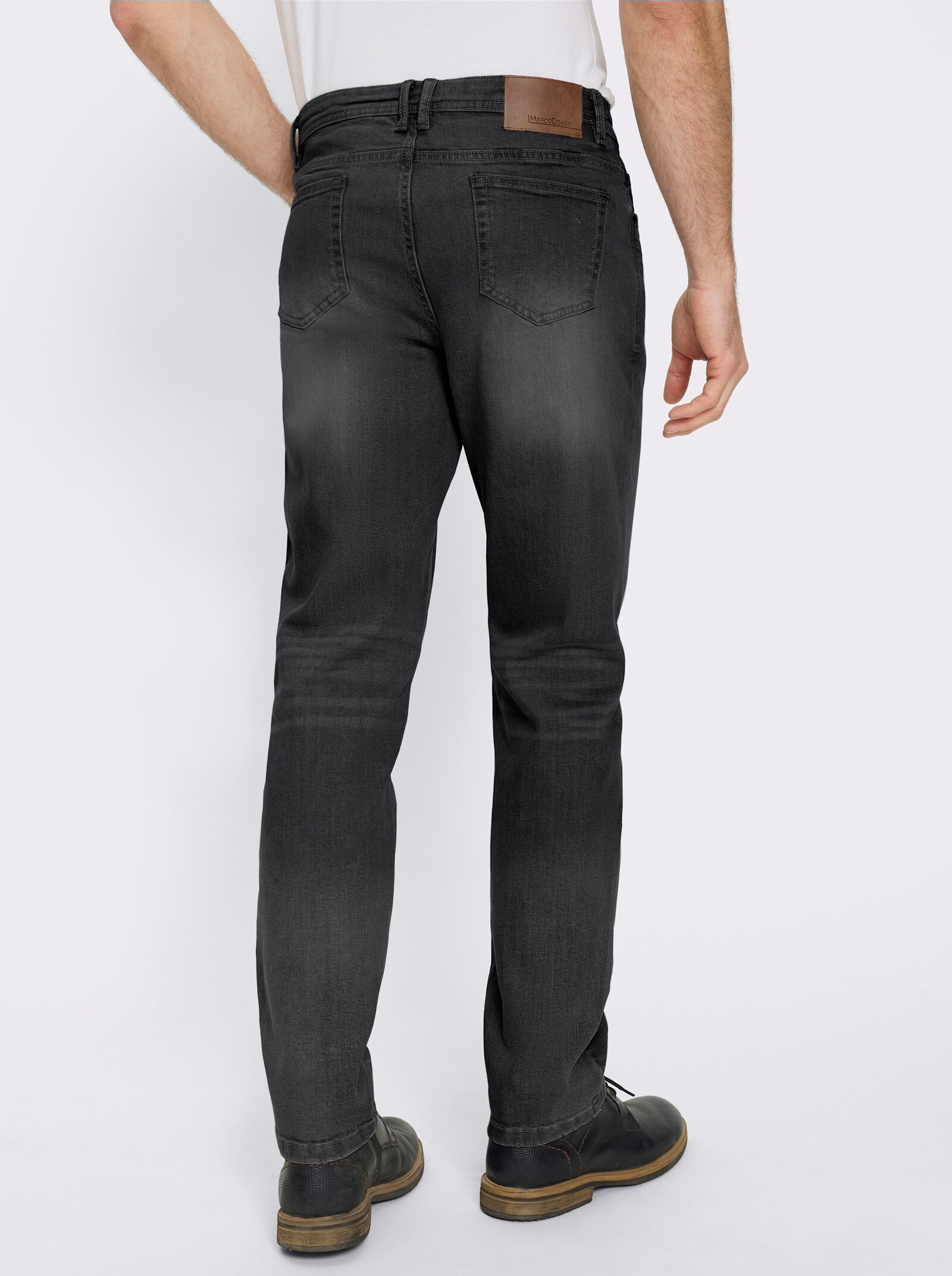 Marco Donati 5-Pocket-Jeans mit kontrastfarbenen Nähten - black denim