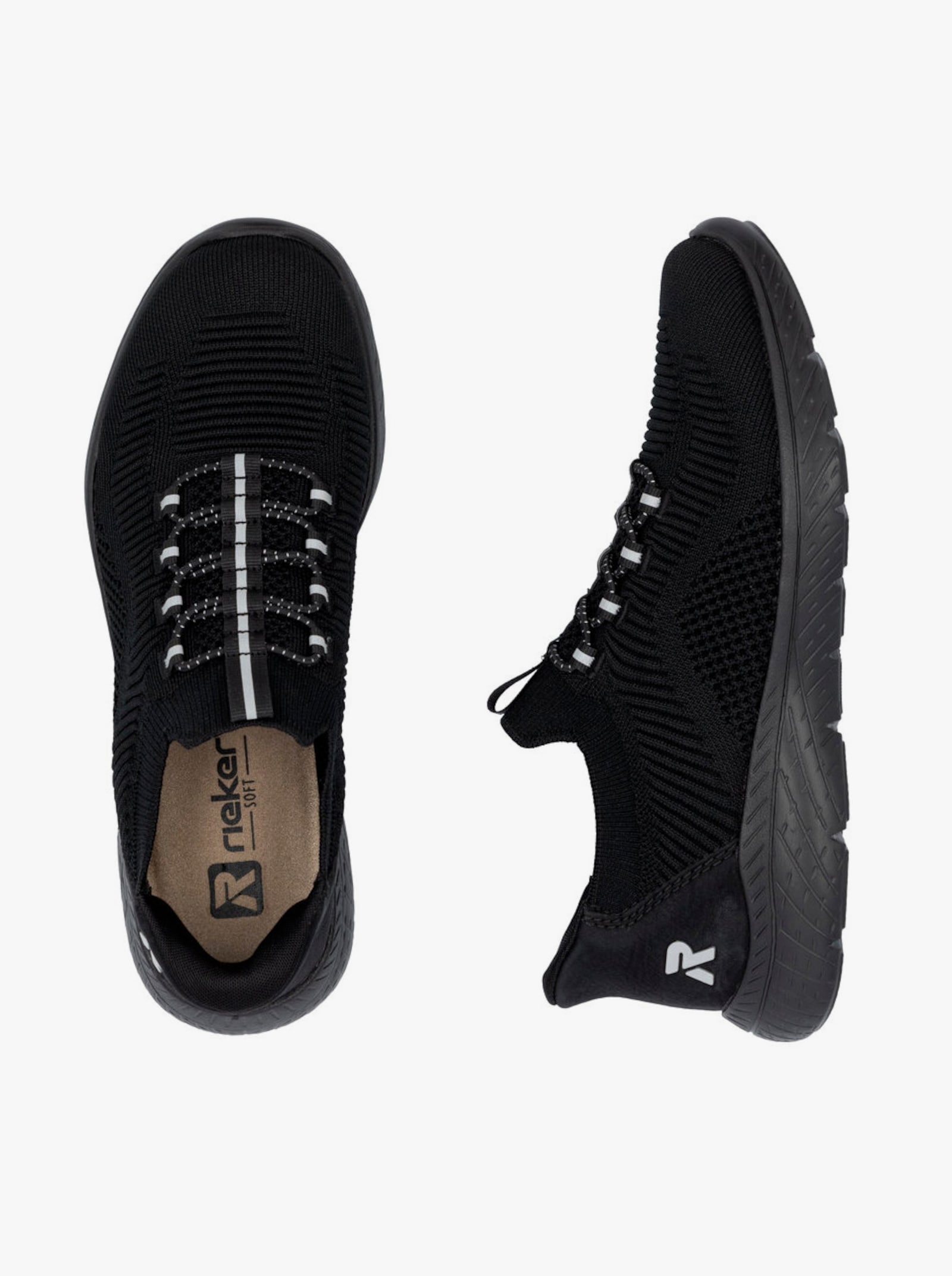 Rieker Slipper mit trittdämpfender Sohle - schwarz