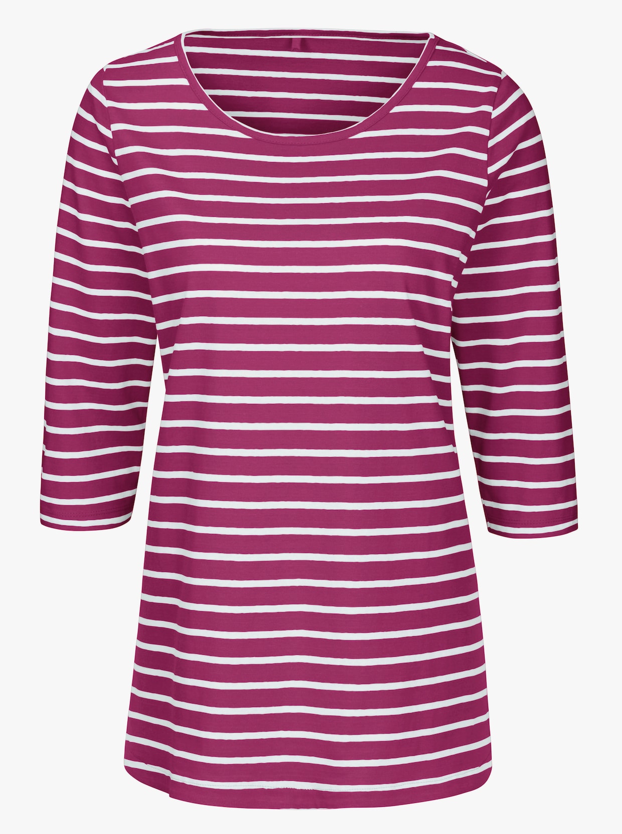 T-shirt - magenta, randig