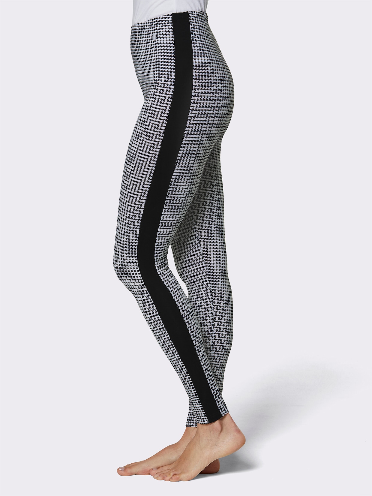 CREATION L PREMIUM Legging en modal - noir-blanc imprimé