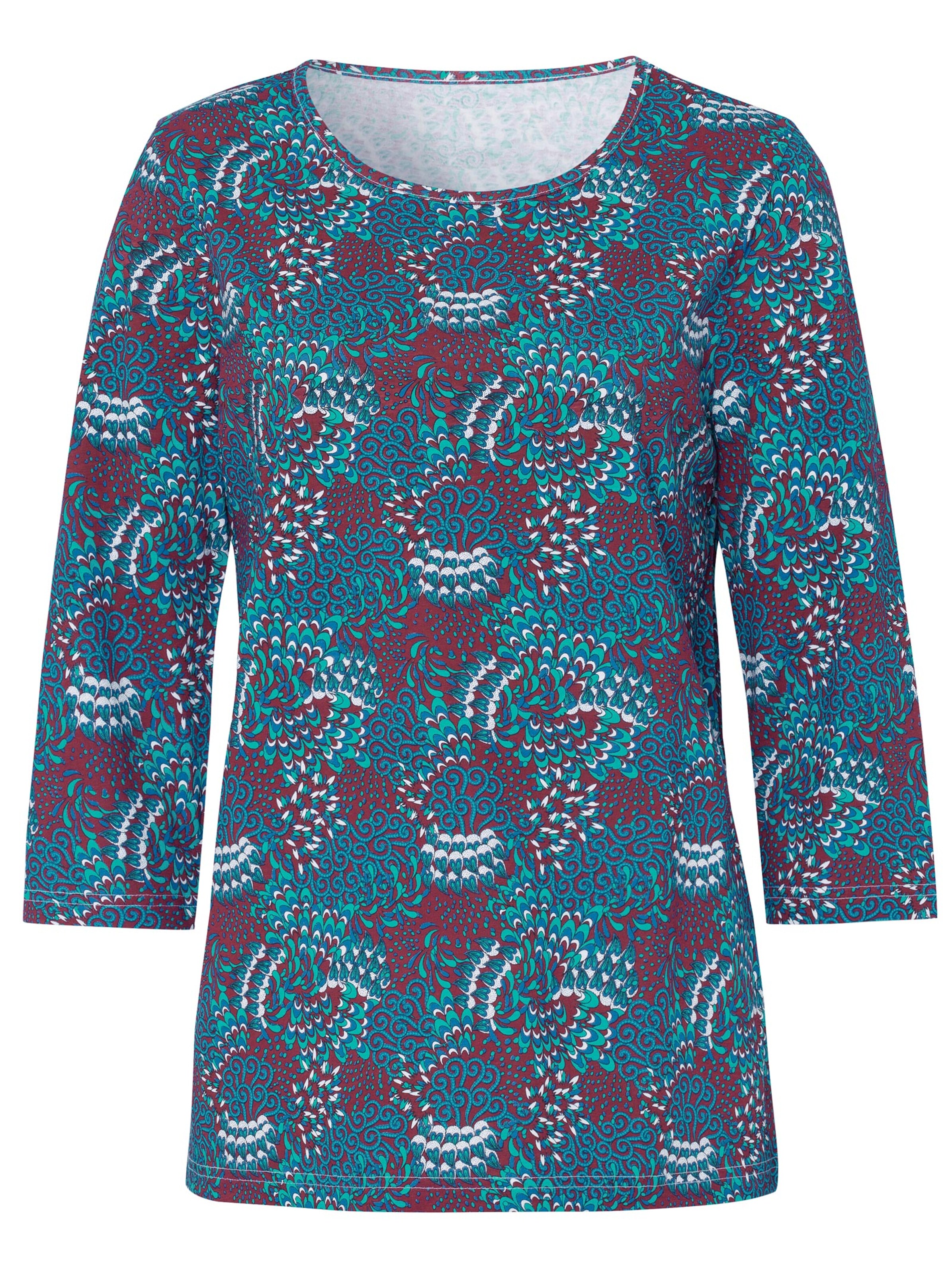 Shirt - rot-grün-gemustert