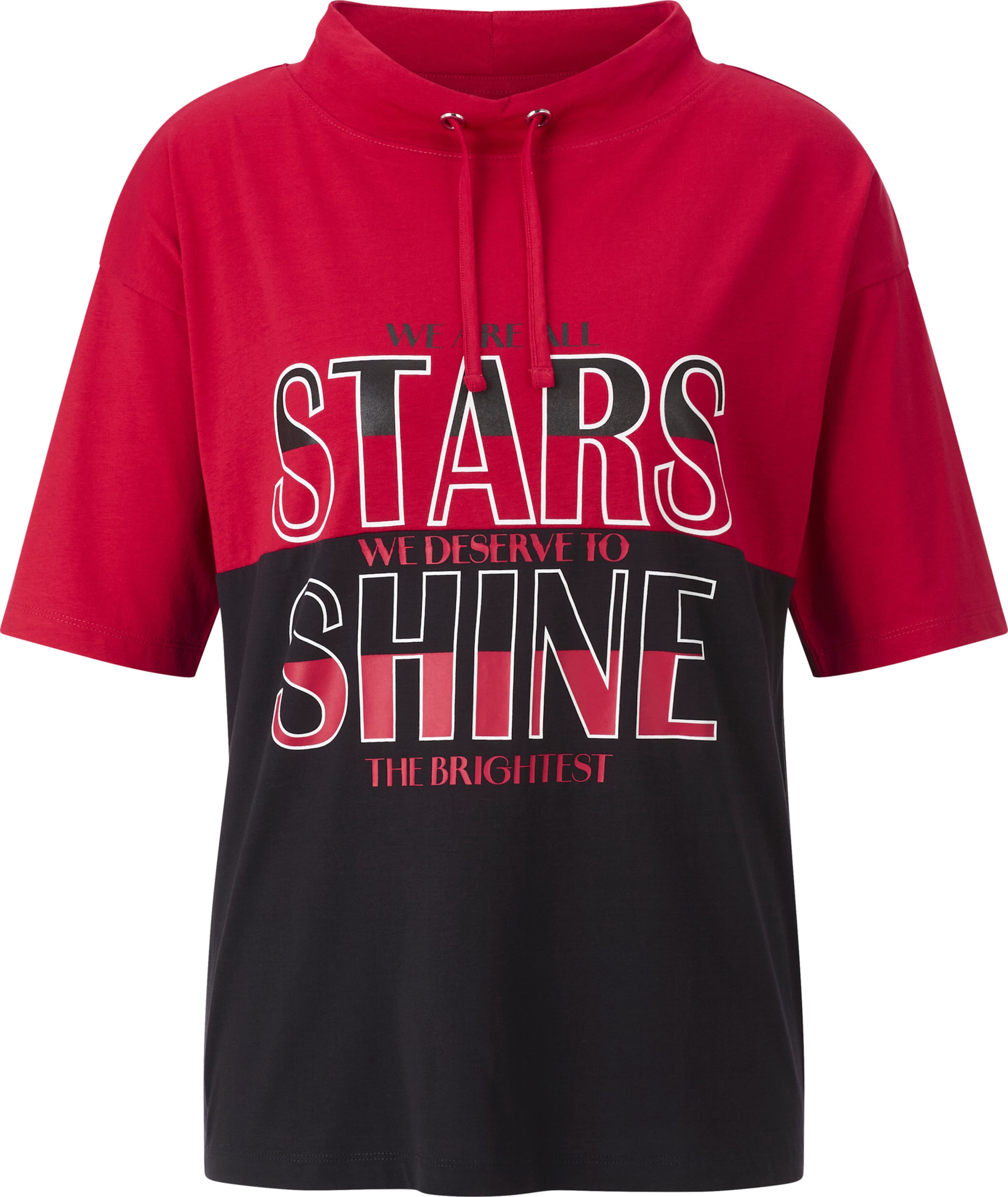 Your Look... for less! Dames Shirt met korte mouwen rood/zwart Maat
