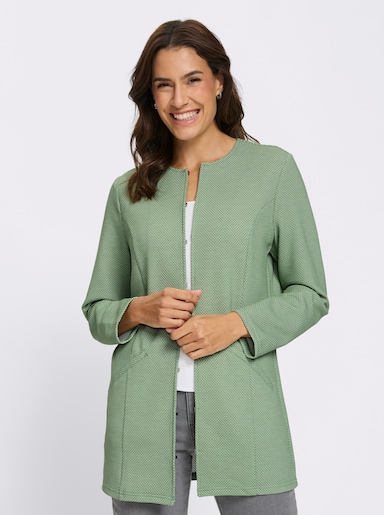 Shirtjacke in Struktur-Qualität - eucalyptus