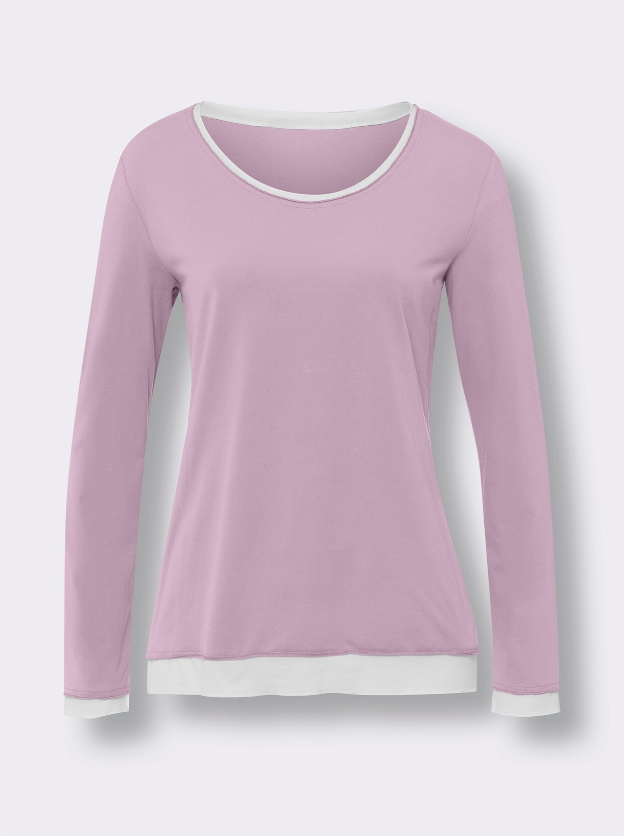 heine T-shirt - roze/ecru