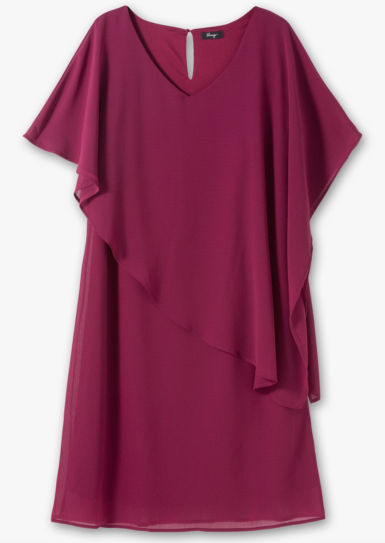 sheego Cocktailkleid aus Chiffon - himbeere