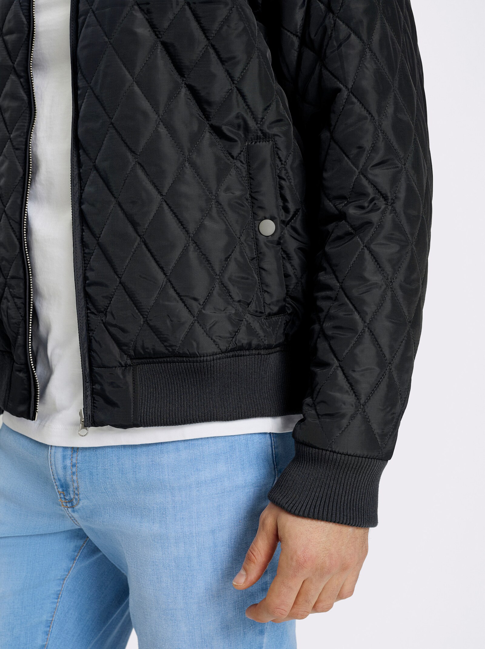 Marco Donati Steppjacke mit Rautensteppung - schwarz