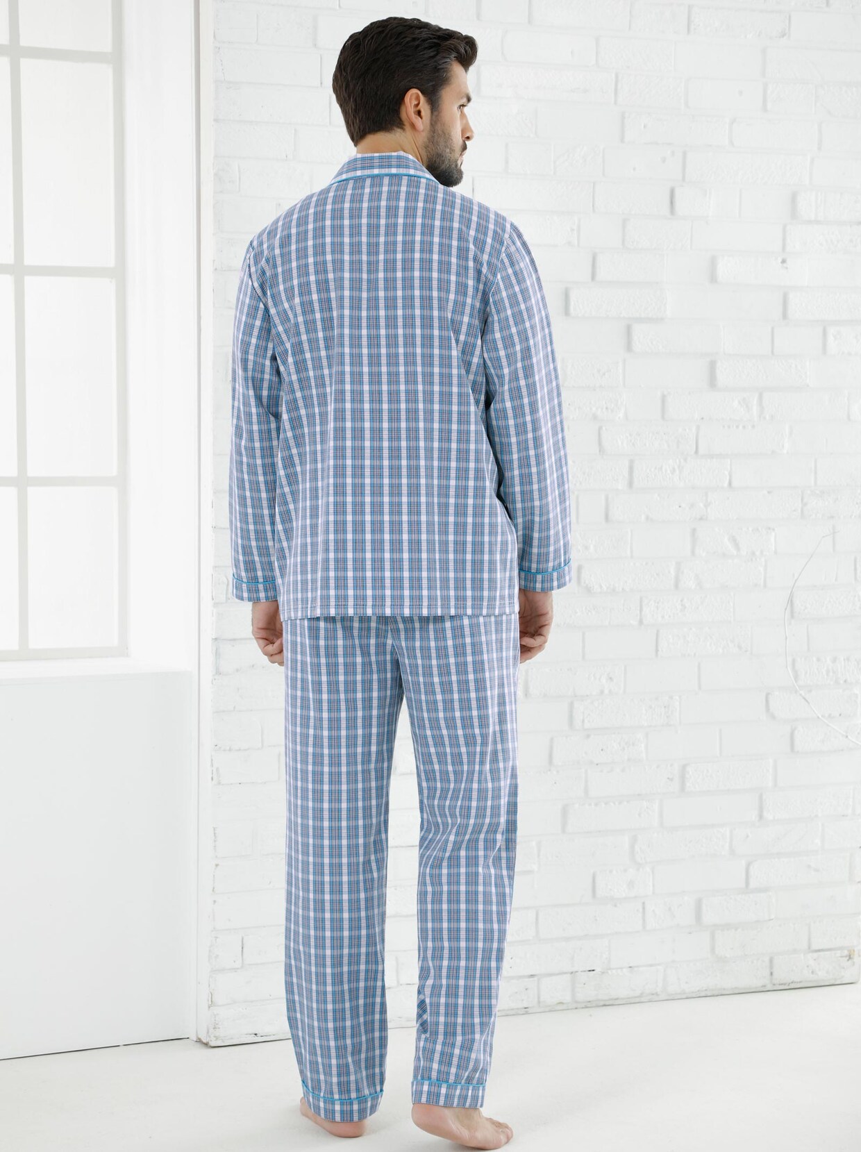 KINGsCLUB Pyjama - blau-kariert