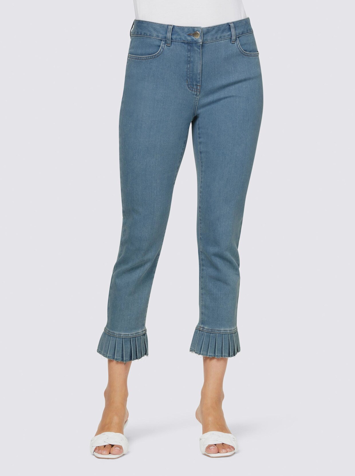 Ashley Brooke Push-up-Jeans - blue-bleached
