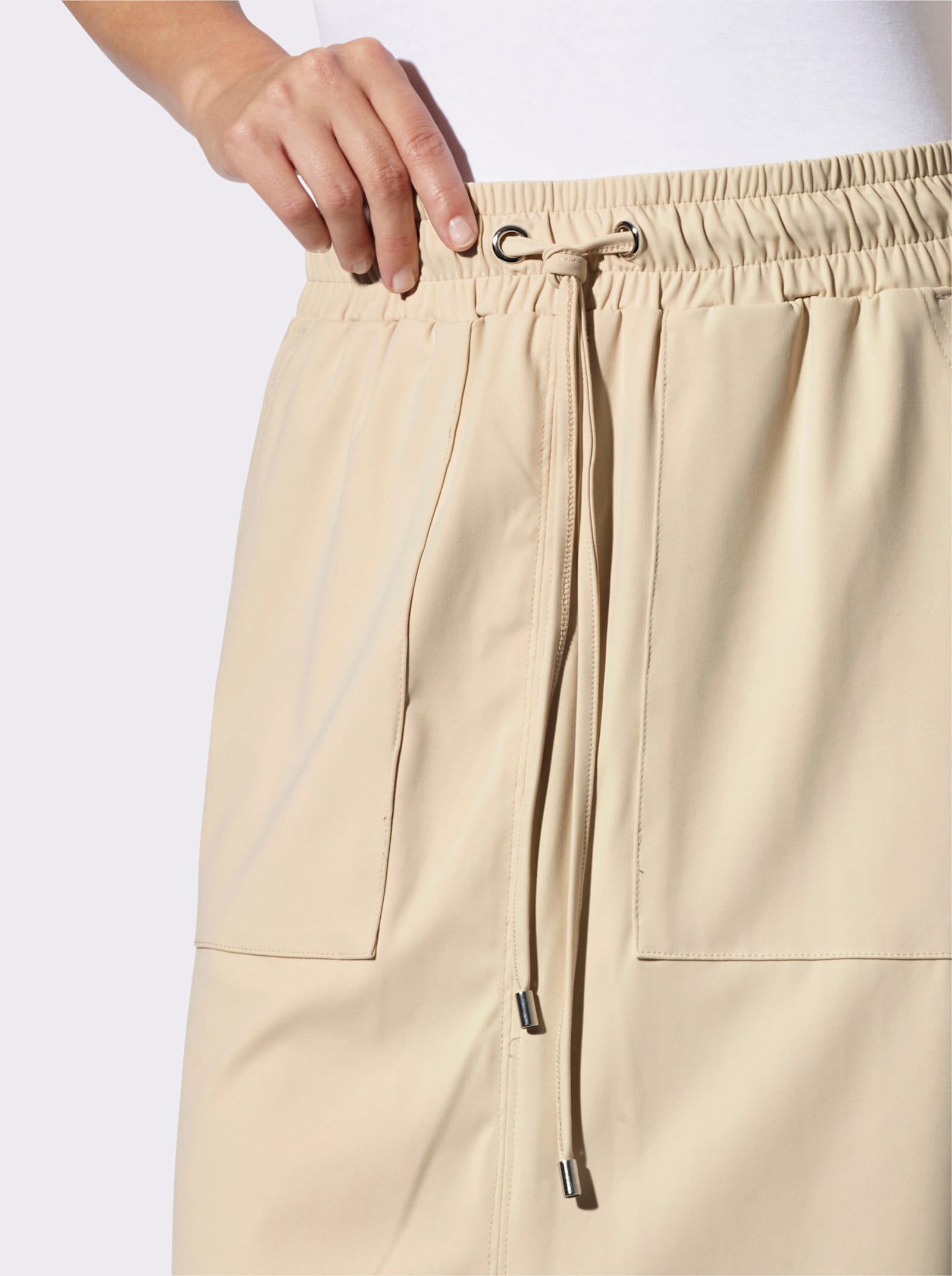 heine Jerseyrock mit großen Taschen - sand