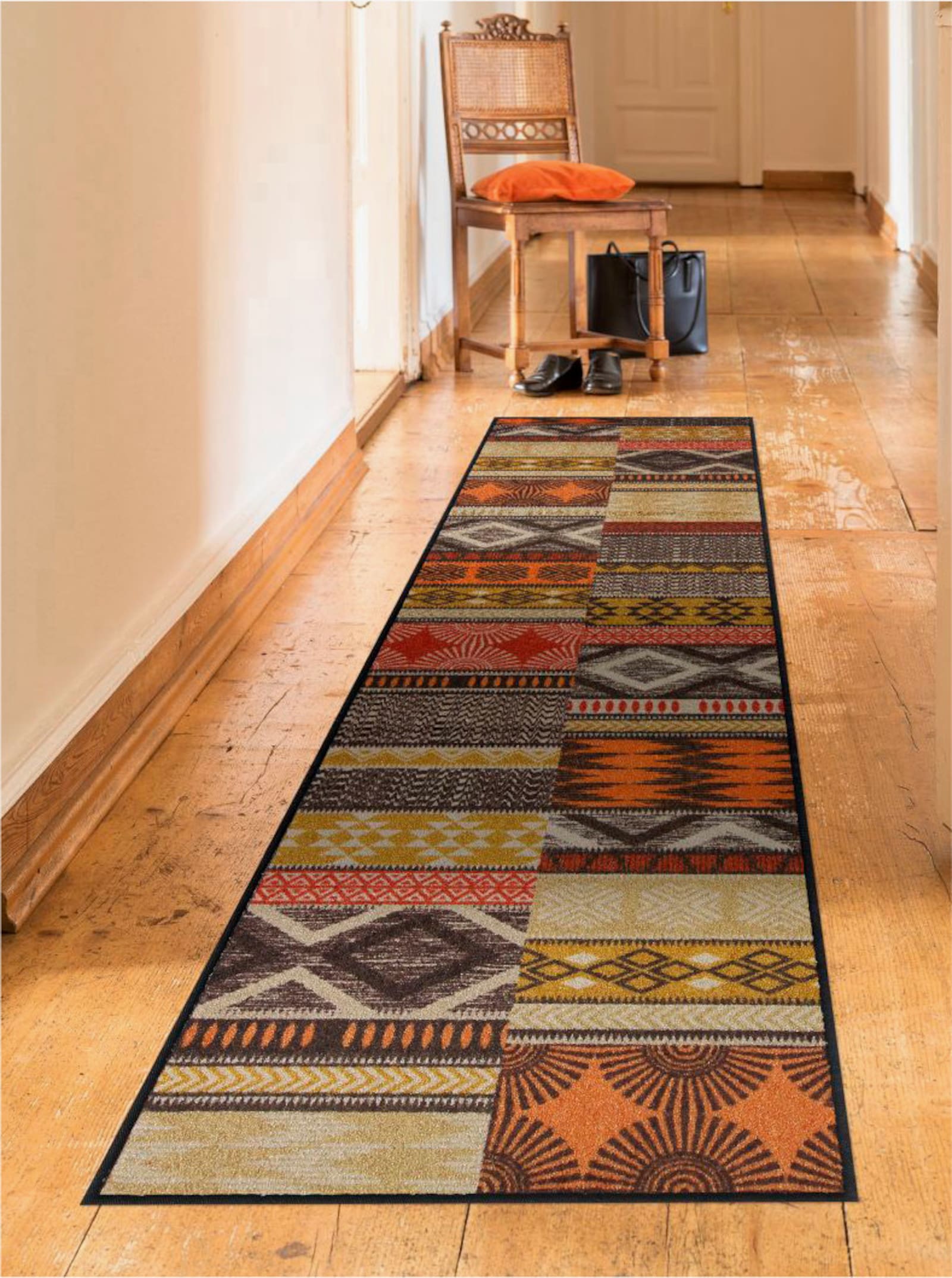 Salonloewe Fußmatte - terra-braun-gemustert