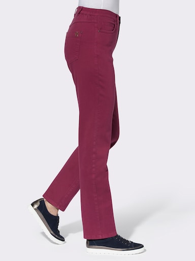 5-Pocket-Hose mit seitlichem Dehnbund - bordeaux