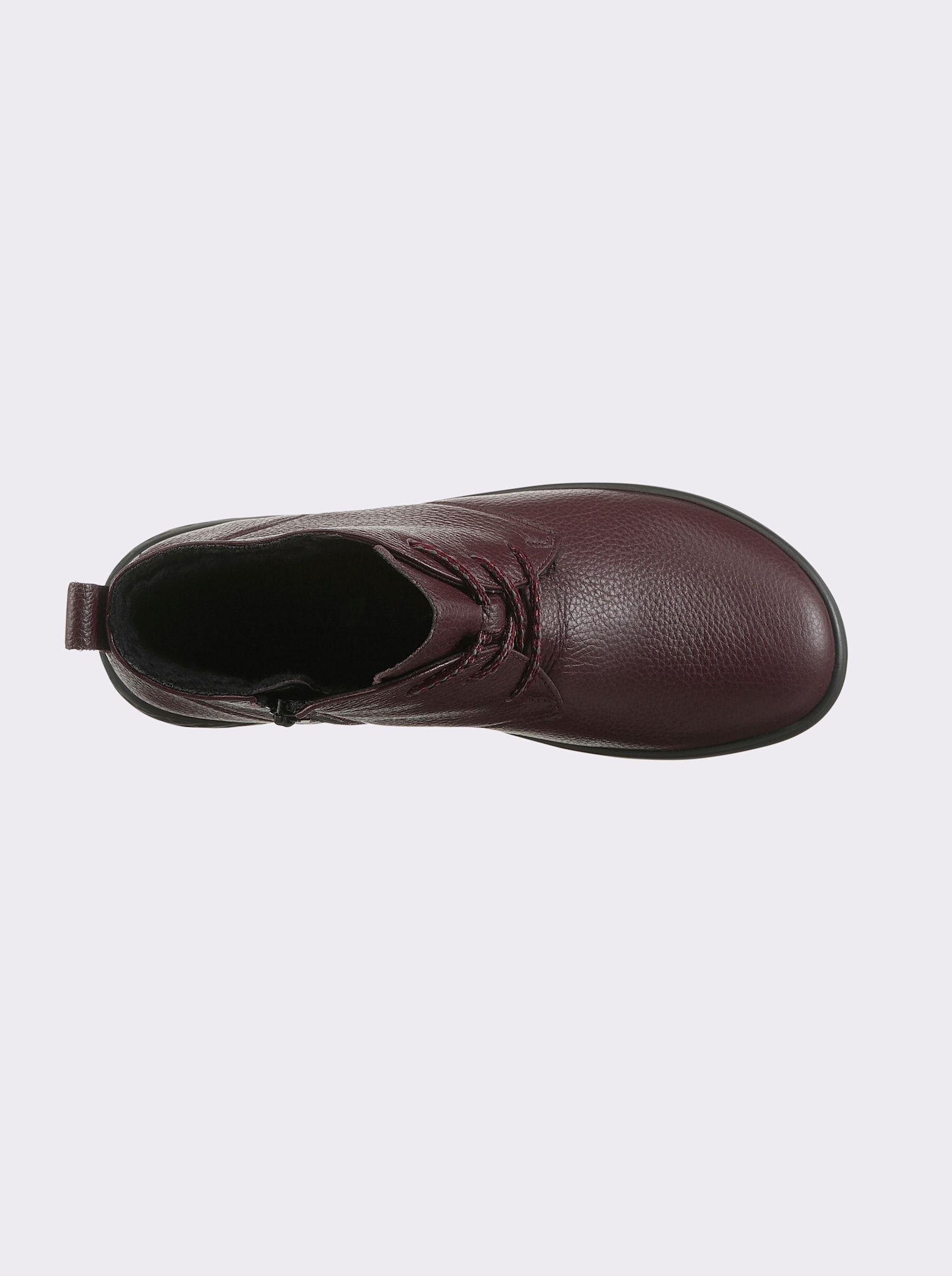 Waldläufer Stiefelette mit wärmendem Futter - dunkelrot