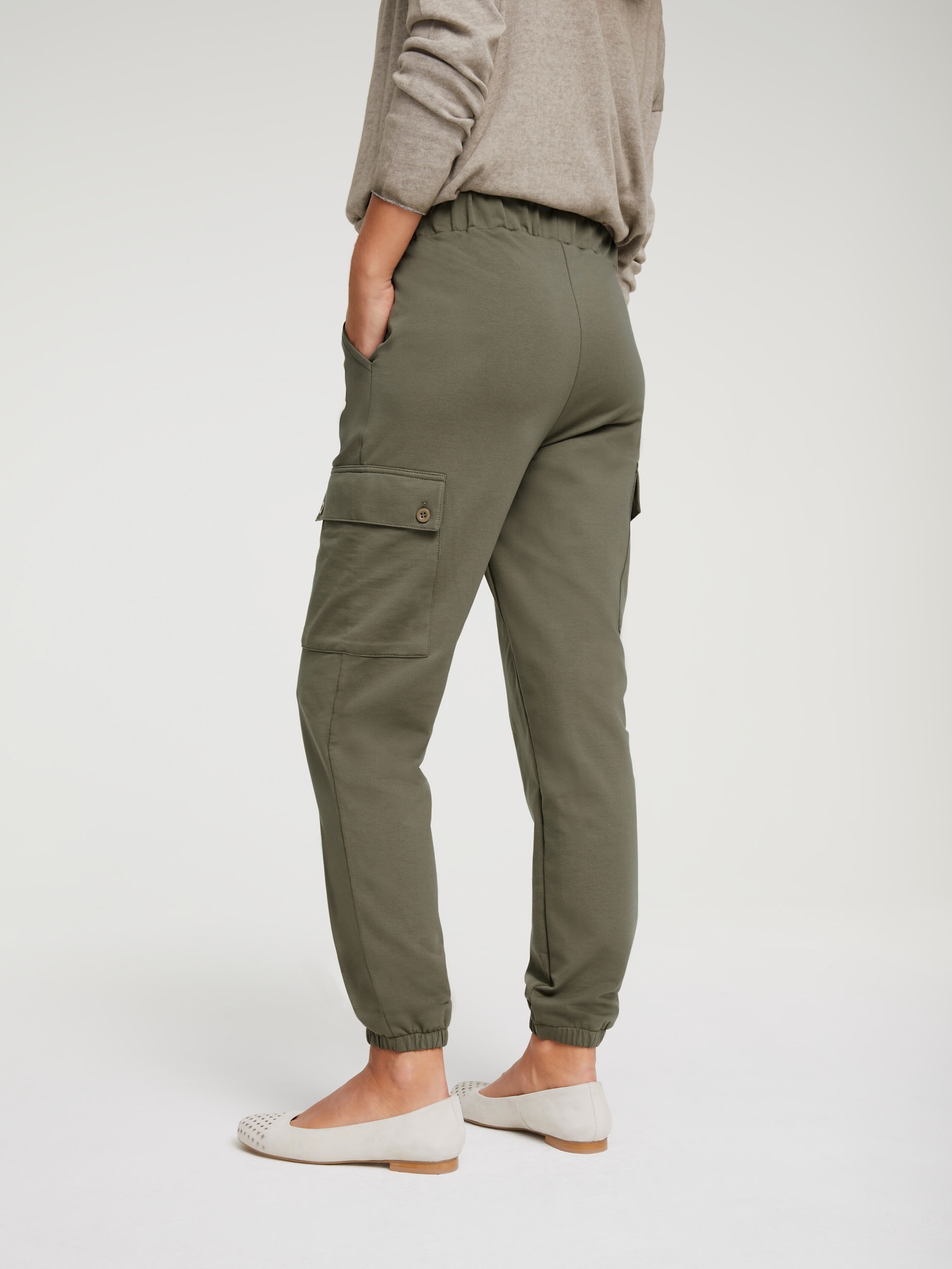 heine Jogg Pants mit aufgesetzten Taschen - schlamm