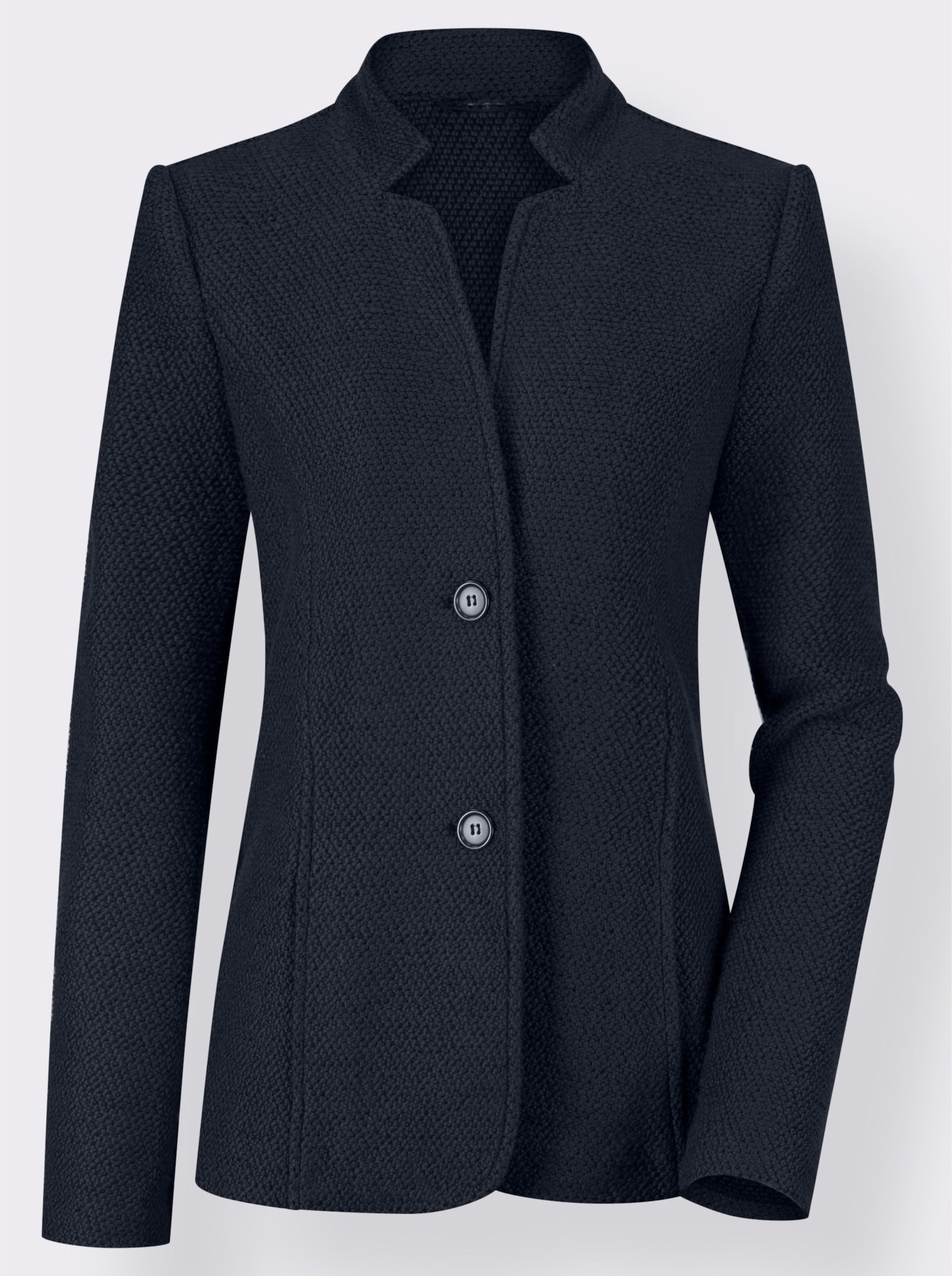 Kurzblazer in Bouclé-Qualität - marine